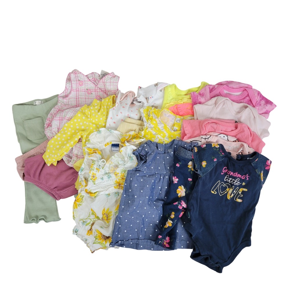 0 to 3 and 3 months Baby Girls Clothing Bundle Lot